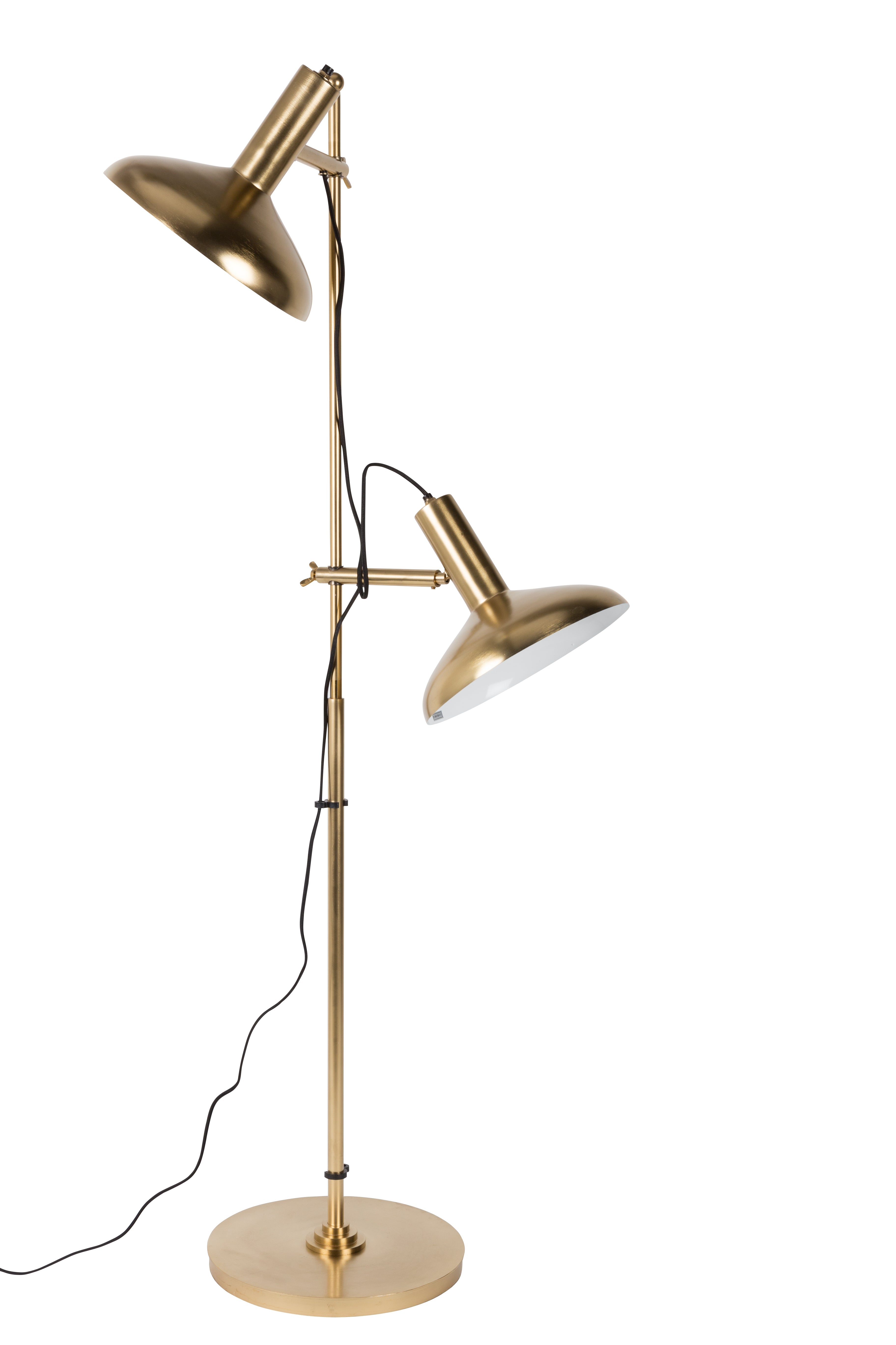 Dutchbone Karish Gold Double Head Floor Lamp